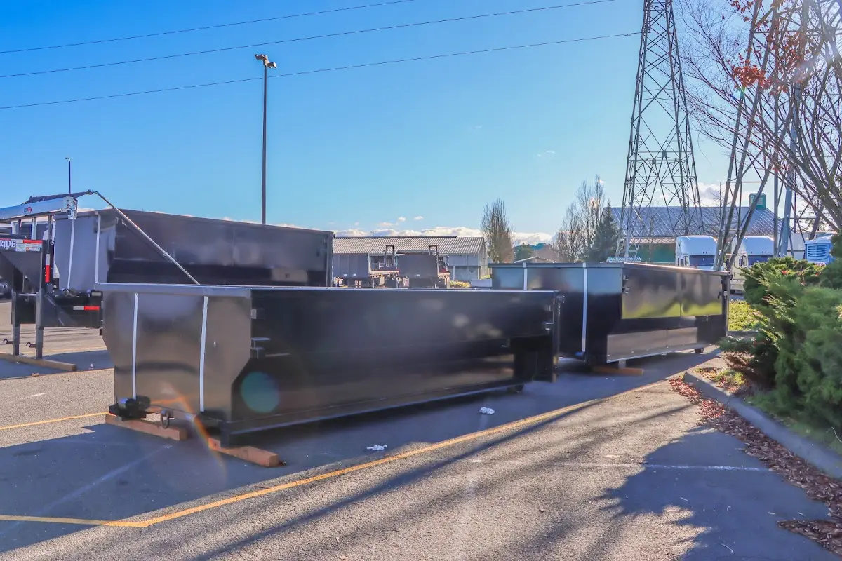 Roll-off dumpster ready for waste disposal at job site for Roofing Dumpster Rental in Colorado Springs